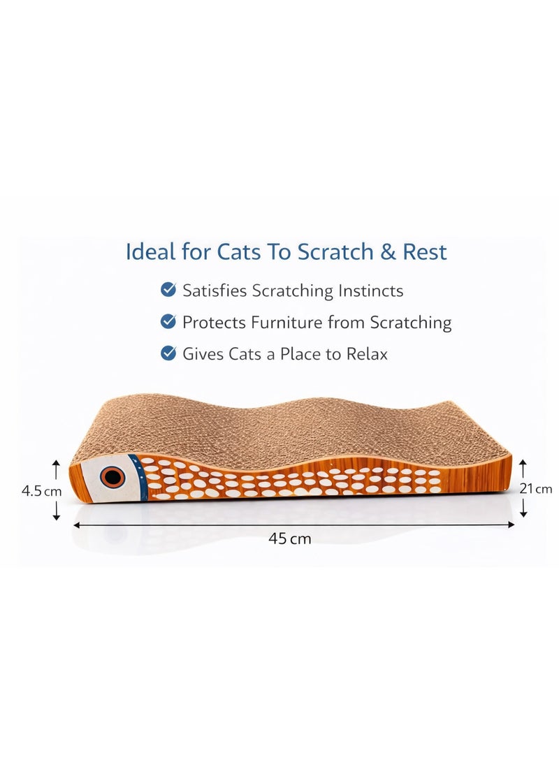 Petto 2-in-1 Reversible Cat Scratcher Cardboard Pad with Catnip – Durable Corrugated Scratching Board for Indoor Cats - Image 5